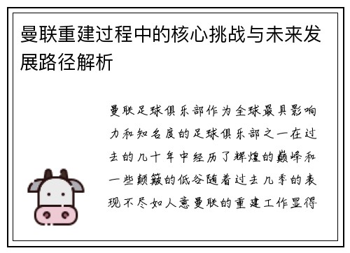 曼联重建过程中的核心挑战与未来发展路径解析